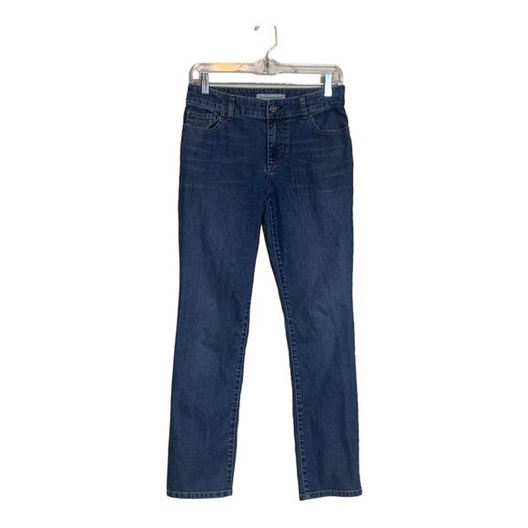 Chico's Platinum Denim bluestraight leg jeans size 0 short - Picture 1 of 8